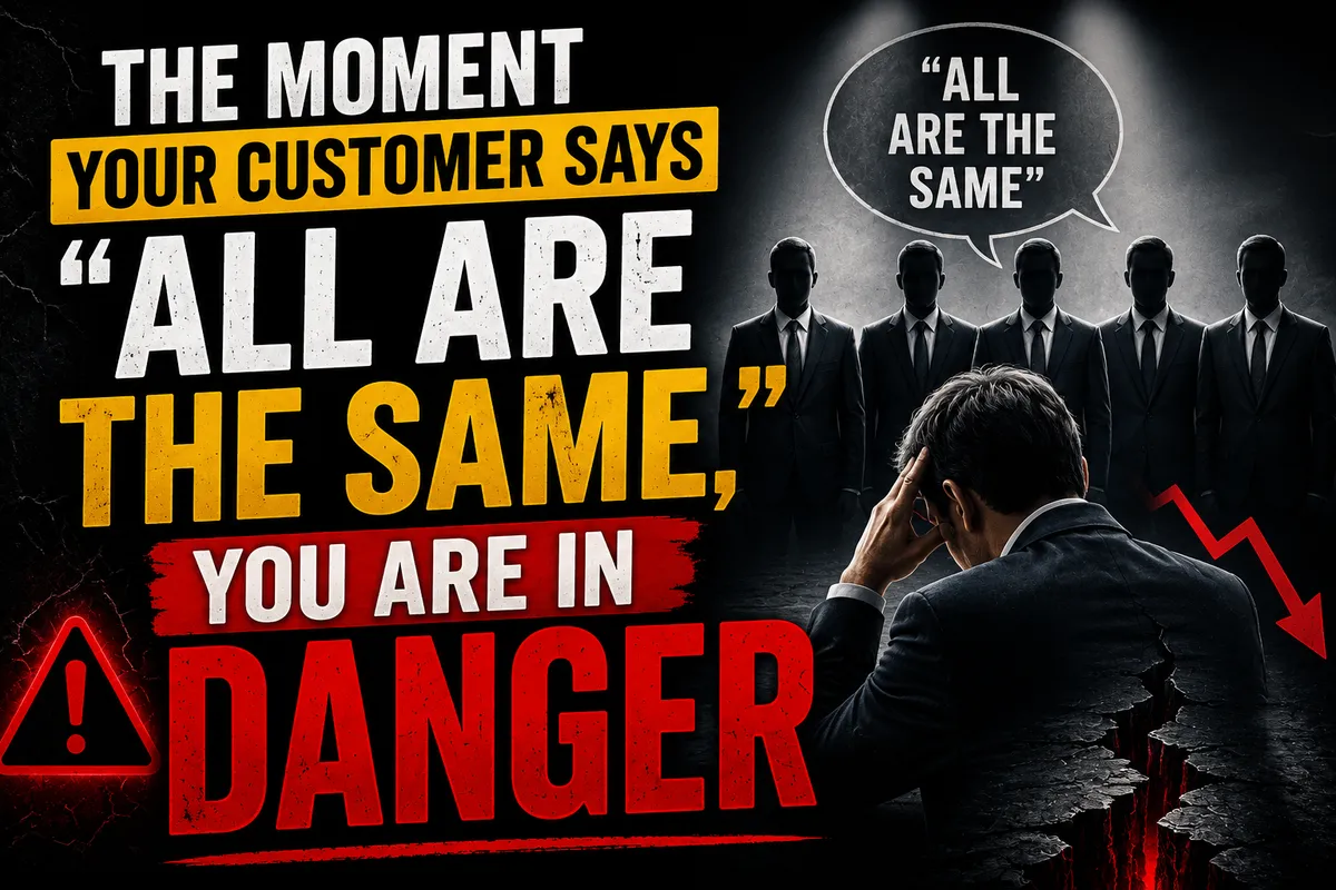 Old Fox Vijey — THE MOMENT YOUR CUSTOMER SAYS “ALL ARE THE SAME,” YOU ARE IN DANGER — Gallery Image 1